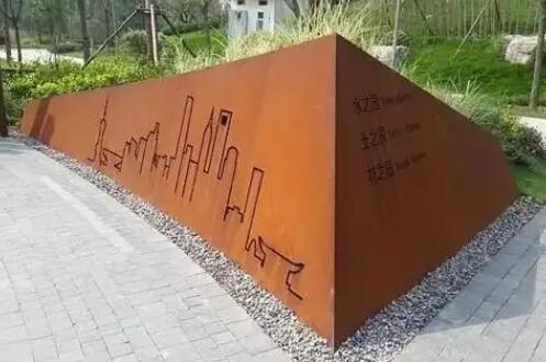 鼓楼耐候钢挡土墙